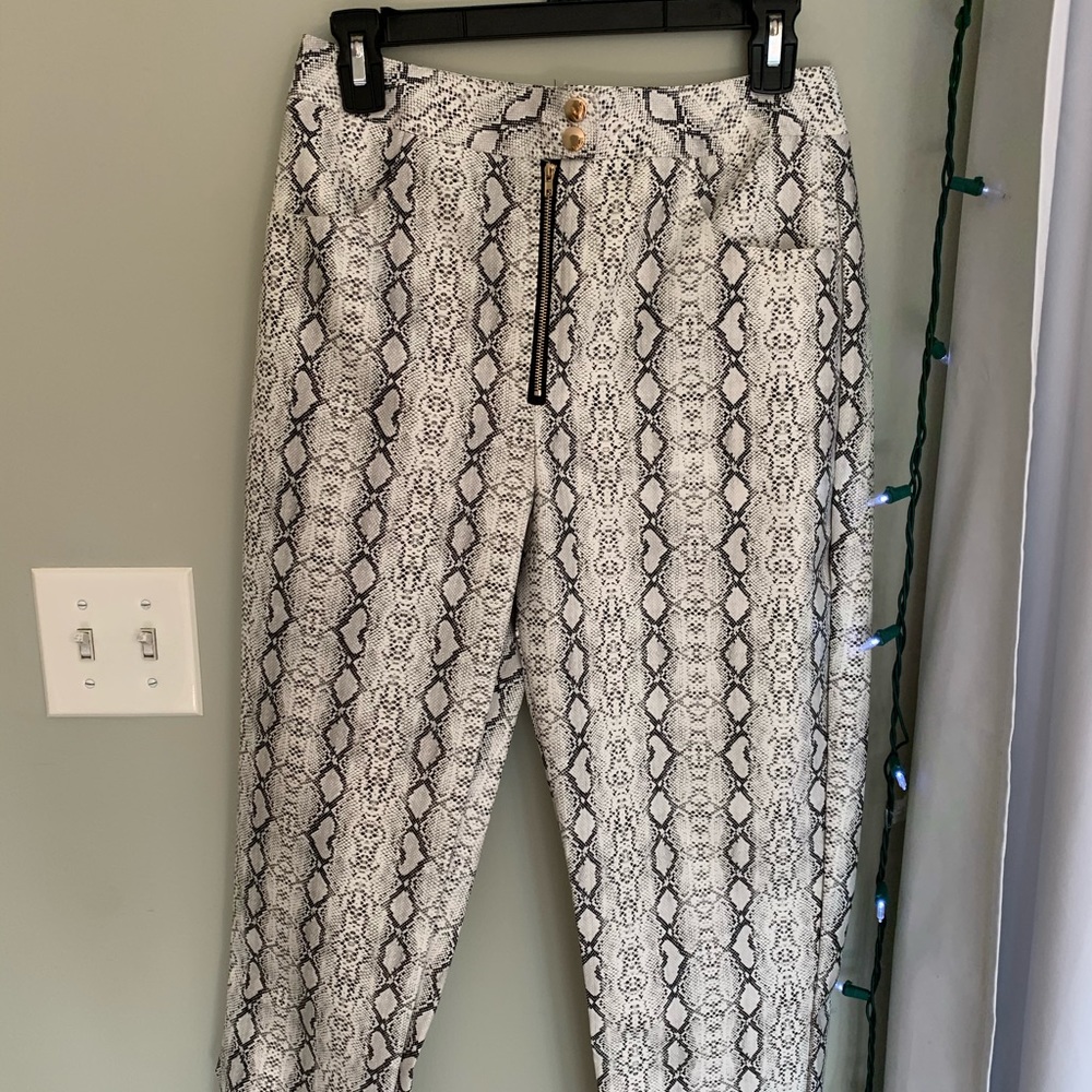pretty little thing snake skin pants